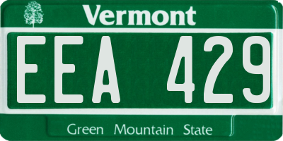VT license plate EEA429