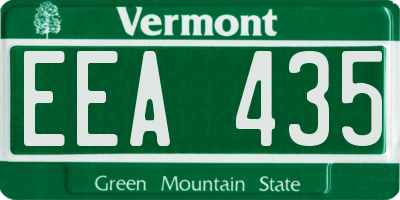 VT license plate EEA435