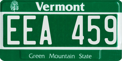 VT license plate EEA459