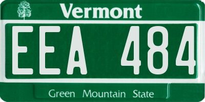 VT license plate EEA484