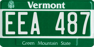 VT license plate EEA487