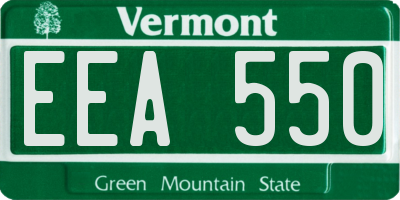 VT license plate EEA550