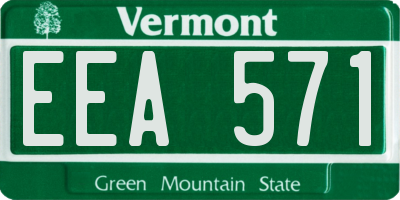 VT license plate EEA571