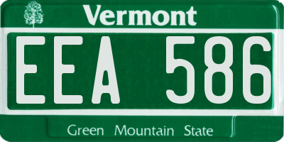 VT license plate EEA586