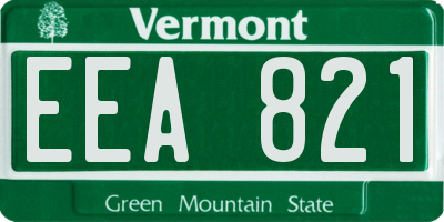 VT license plate EEA821