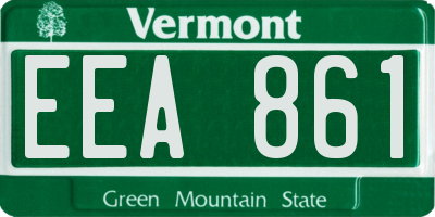 VT license plate EEA861