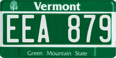 VT license plate EEA879