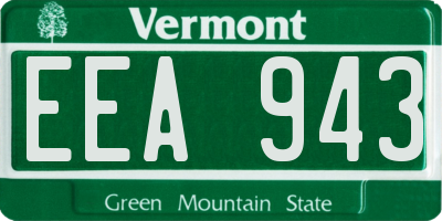 VT license plate EEA943
