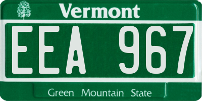 VT license plate EEA967
