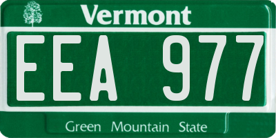 VT license plate EEA977