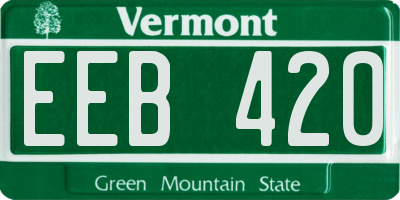 VT license plate EEB420