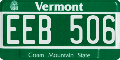 VT license plate EEB506