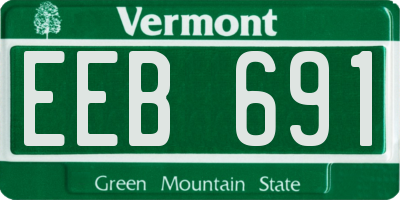 VT license plate EEB691