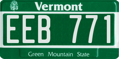 VT license plate EEB771