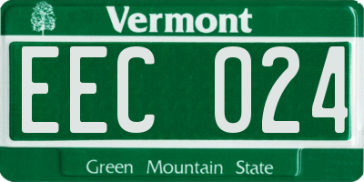 VT license plate EEC024