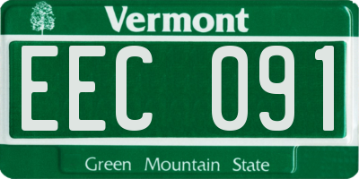 VT license plate EEC091