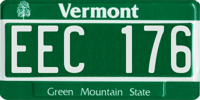 VT license plate EEC176