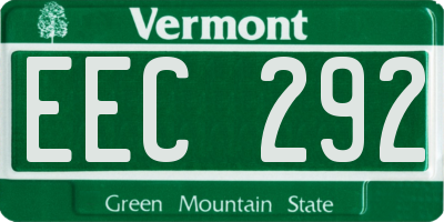 VT license plate EEC292
