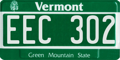 VT license plate EEC302
