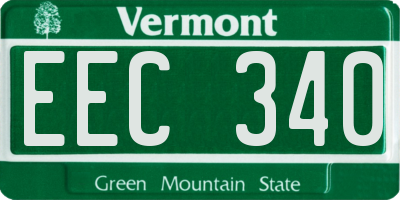 VT license plate EEC340