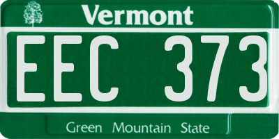 VT license plate EEC373