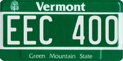 VT license plate EEC400