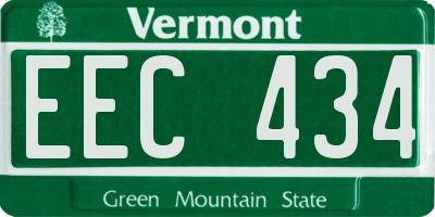 VT license plate EEC434