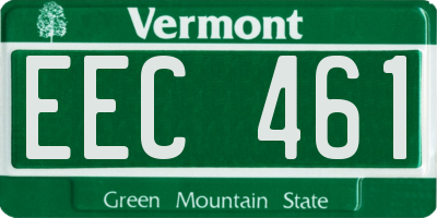 VT license plate EEC461
