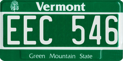 VT license plate EEC546