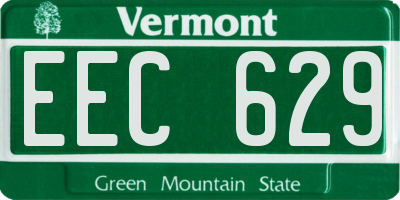 VT license plate EEC629