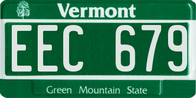 VT license plate EEC679