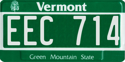 VT license plate EEC714