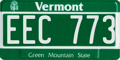 VT license plate EEC773