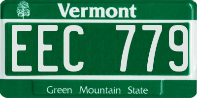 VT license plate EEC779