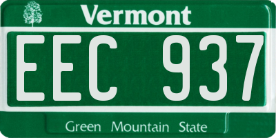 VT license plate EEC937