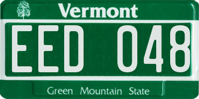 VT license plate EED048