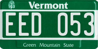 VT license plate EED053
