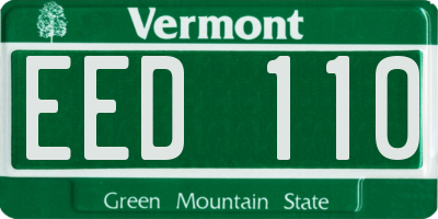 VT license plate EED110