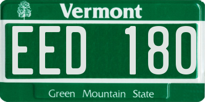VT license plate EED180