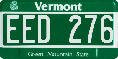 VT license plate EED276