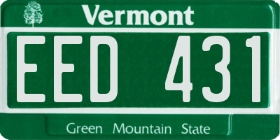 VT license plate EED431