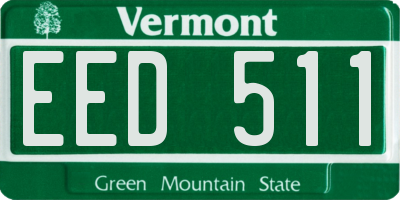 VT license plate EED511
