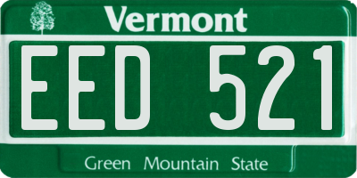 VT license plate EED521