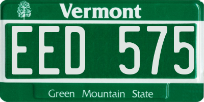 VT license plate EED575