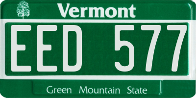 VT license plate EED577