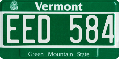 VT license plate EED584