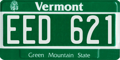 VT license plate EED621