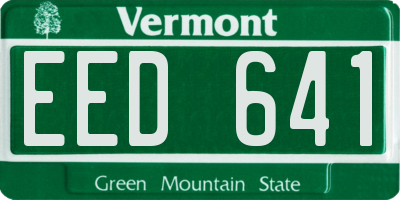 VT license plate EED641