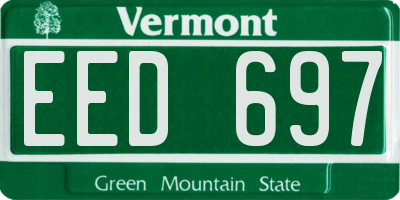 VT license plate EED697