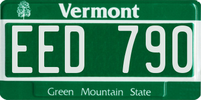 VT license plate EED790